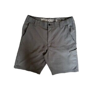 Wrangler Outdoor Gray Performance Shorts Mens 34 Stretch Hiking Utility